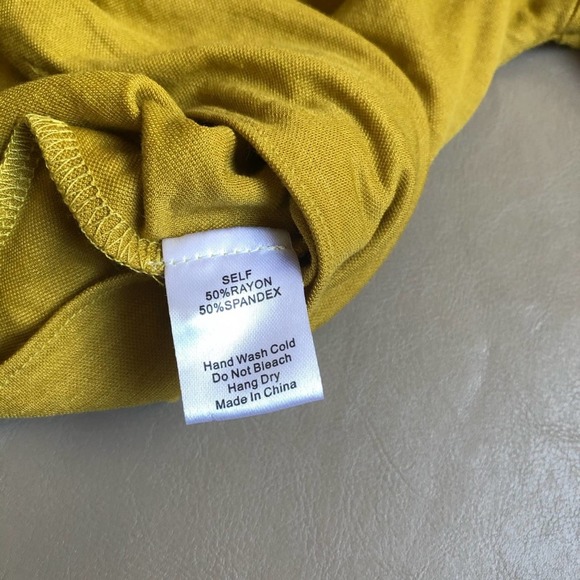 Mod ref Luca tie crop top mustard SZ L - Picture 4 of 7